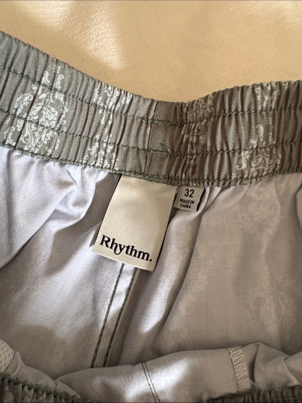 Rhythm Damask Pattern Swim Trunks - Picture 4 of 5